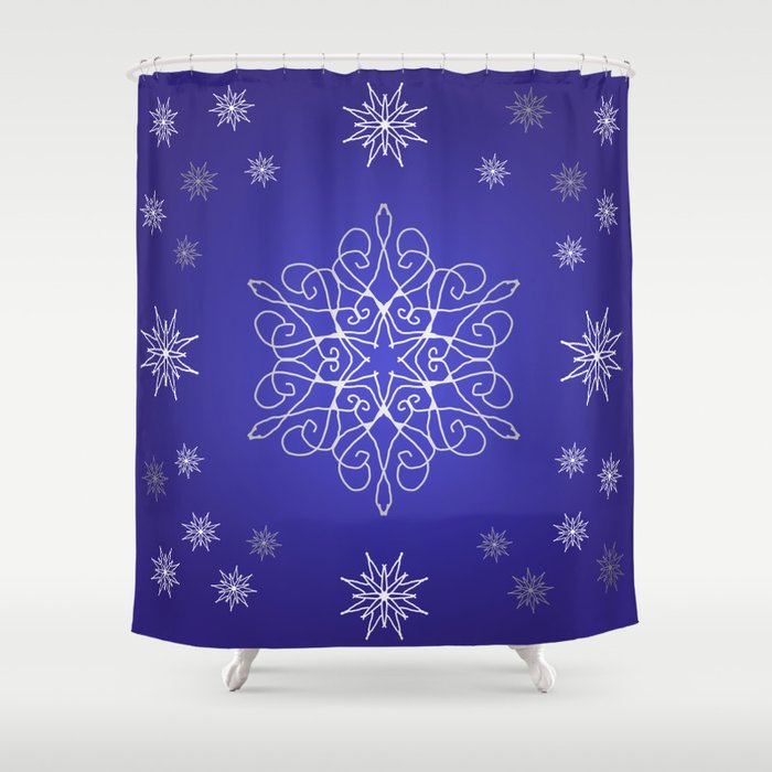 Snowflakes1 Shower Curtain