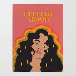 Feeling Good Girl Quote Poster