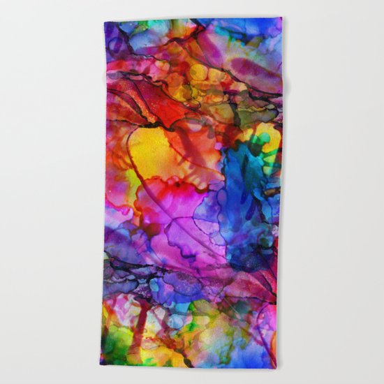 Colour Chaos Beach Towel