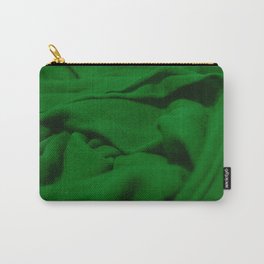 Green Velvet Dune Textile Folds Concept Photography Carry-All Pouch
