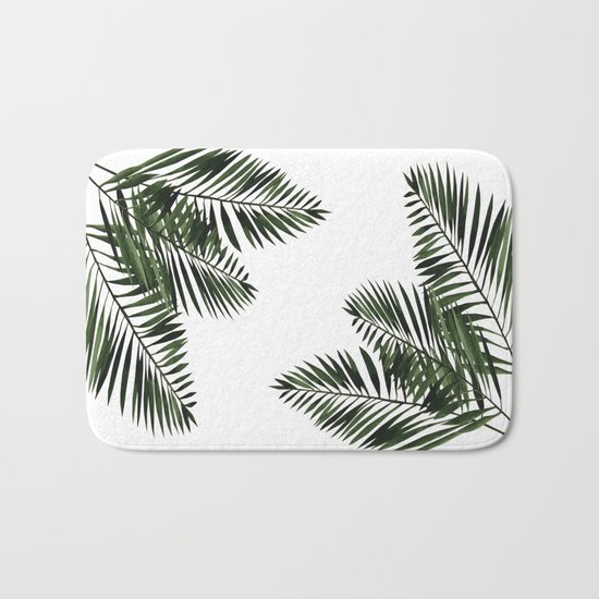Tropical Exotic Palm Leaves I Bath Mat