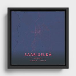 Saariselka, Finland - Neon Framed Canvas