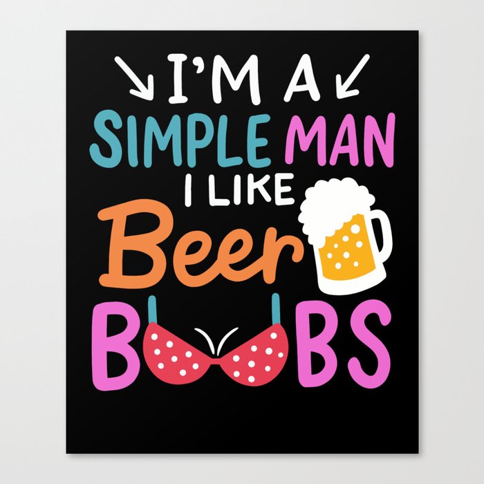 Beer And Boobs Canvas Print