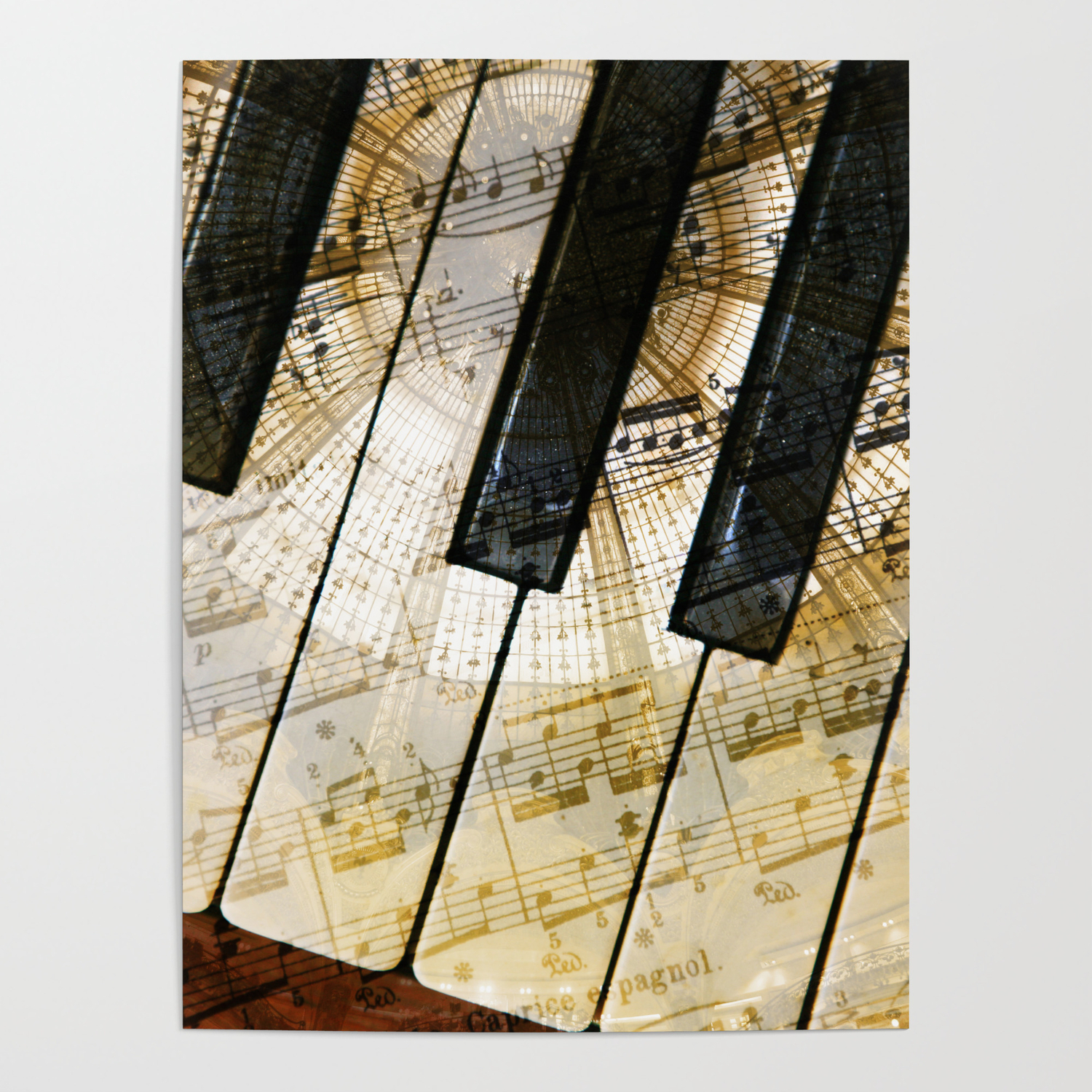 Piano Keys Music Collage Abstract Poster By Move Art Society6