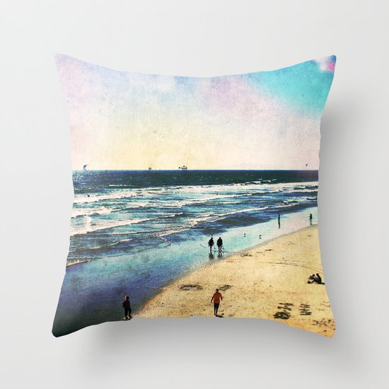 The Beach Throw Pillow