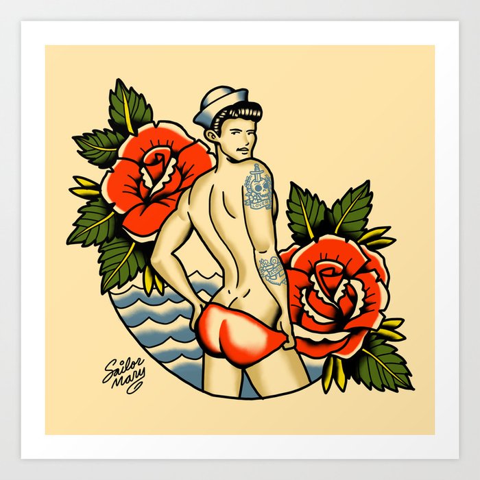 Ahoy Boy - Rear View Art Print