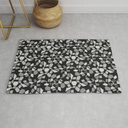 ROUTES gradient black grey abstract pattern Area & Throw Rug