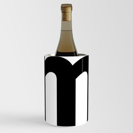 letter M (Black & White) Wine Chiller