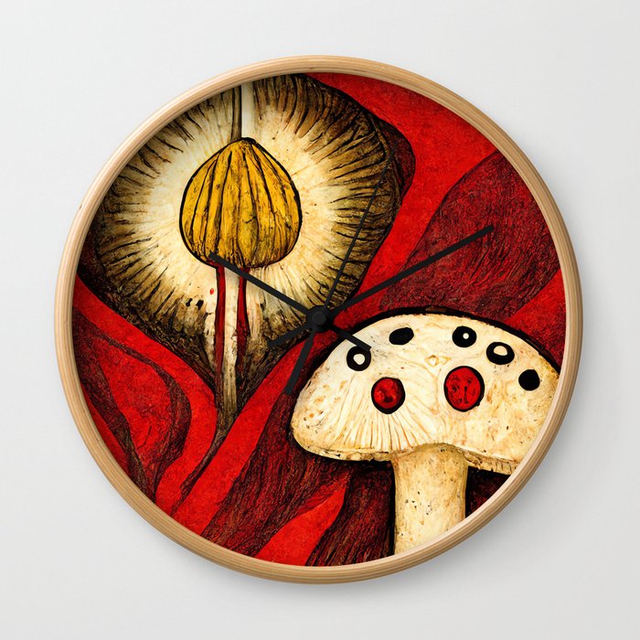Mushroom Assembly Wall Clock