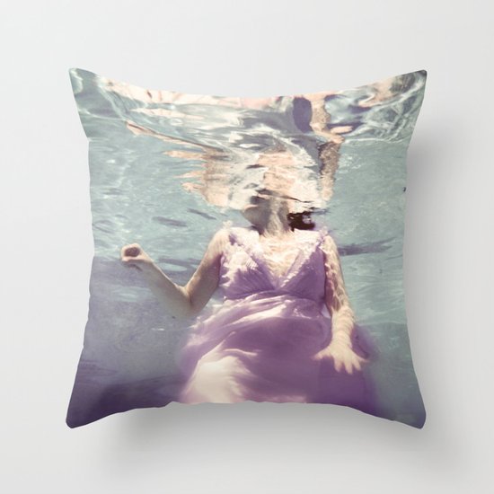 Dive in Violet Throw Pillow