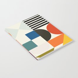 mid century retro shapes geometric Notebook