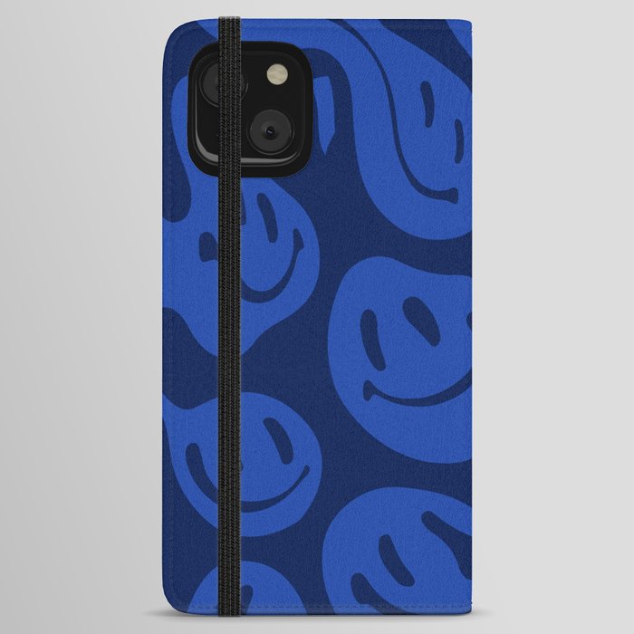 Cool Blue Melted Happiness iPhone Wallet Case