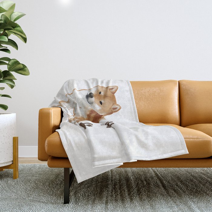 Dog Collection - Japan - Kanji Version - Shiba Inu (#1) Throw Blanket
