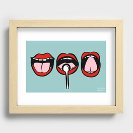 Three Mouths Recessed Framed Print