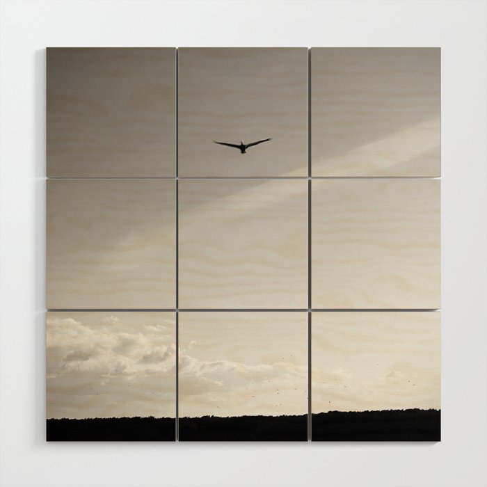 As the Lonely Bird Soars Wood Wall Art