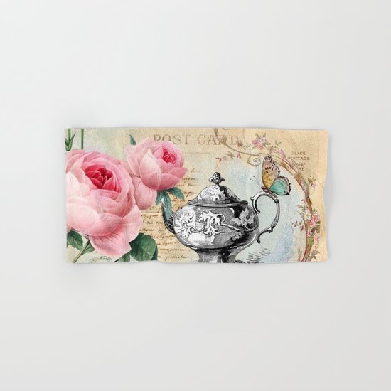 Vintage Flowers #17 Hand & Bath Towel