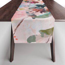 floral bloom abstract painting Table Runner