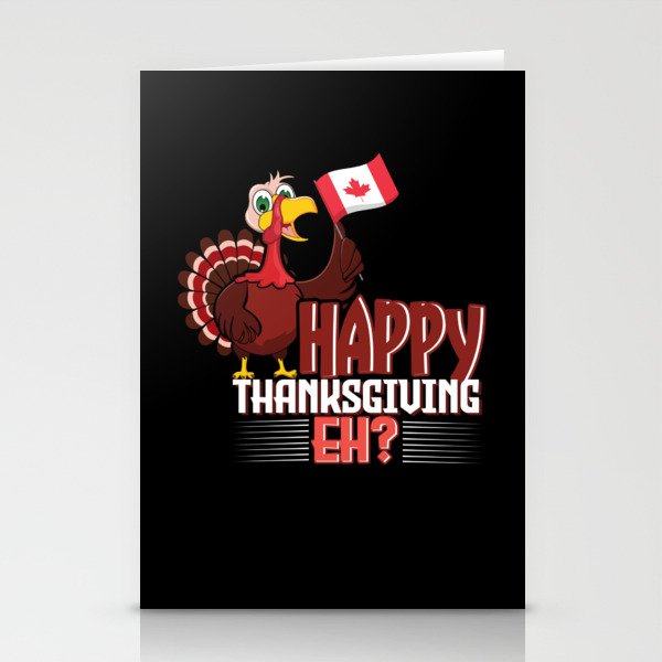 Fall Autumn Turkey Eh Happy Thanksgiving Stationery Cards