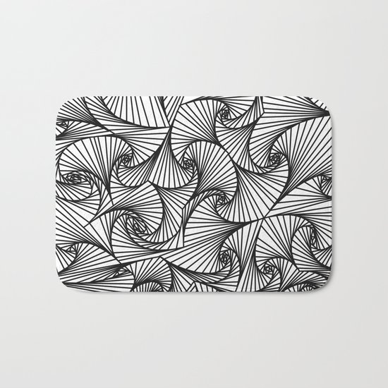 Fractal Sketch Light Bath Mat