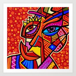 Picasso art Style Cubism #2 Art Print | Digitalart, Painting, Picasso, Outsider, Digitaldrawing, Digital, Art 