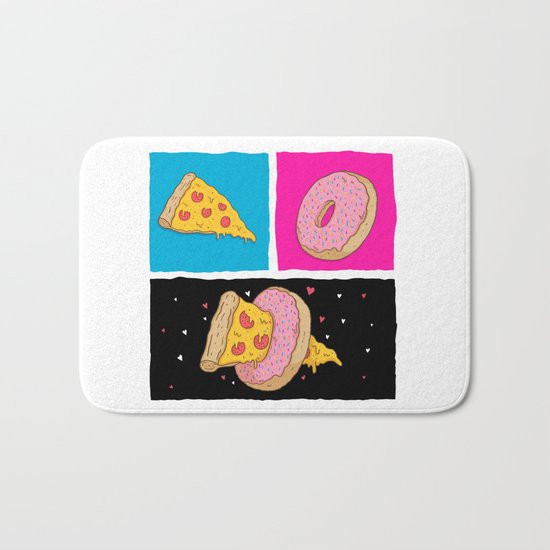Pizza & Donut Bath Mat