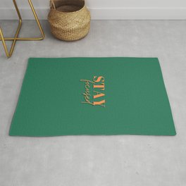 Focus, Stay focused, Empowerment, Motivational, Inspirational, Green Area & Throw Rug