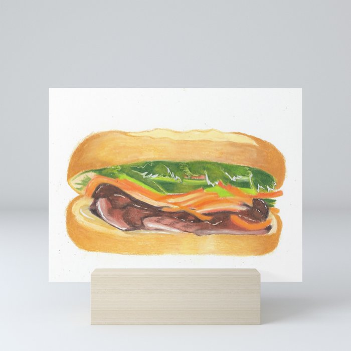 Pork Banh Mi Sandwich Mini Art Print