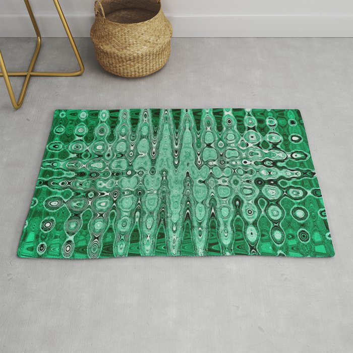 Abstract Pattern In Green. Rug