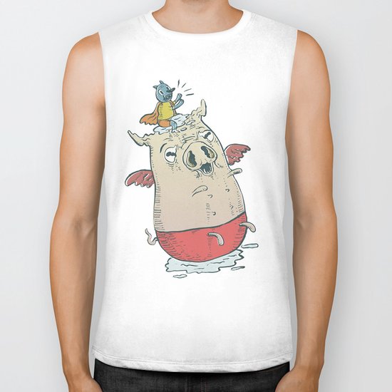 Nourished with innocent things, and with few, ready and impatient to fly, to fly away Biker Tank