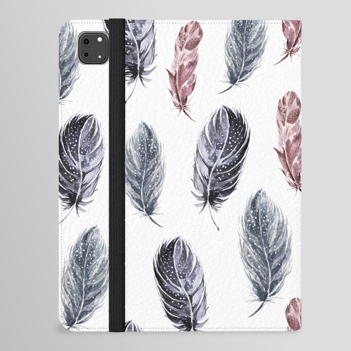 Watercolor feathers iPad Folio Case