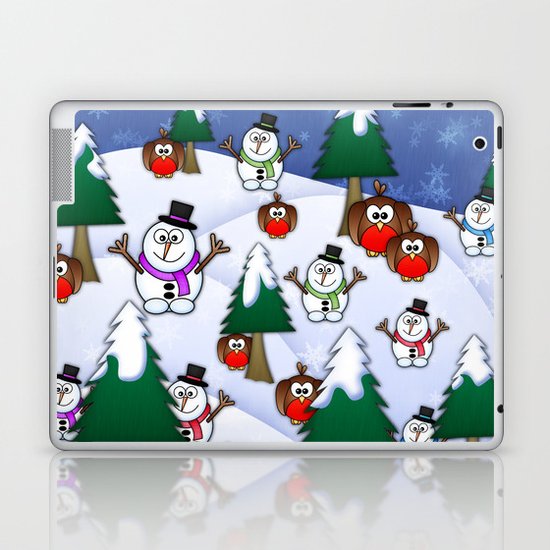 Rocking Robin In A Winter Wonderland. Laptop & iPad Skin