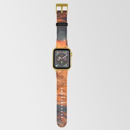 Orange - pouring art Apple Watch Band