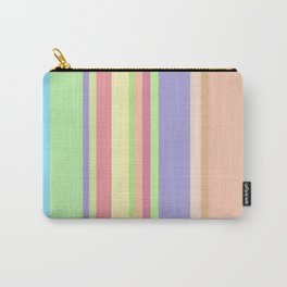 peach puff and baby blue colored stripes Carry-All Pouch | Minimalism, Colors, Multiple, Lightpink, Abstract, Babyblue, Geometric, Peachpuff, Classic, Design 