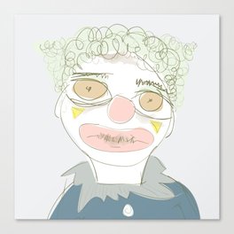 Walter as a Clown Canvas Print