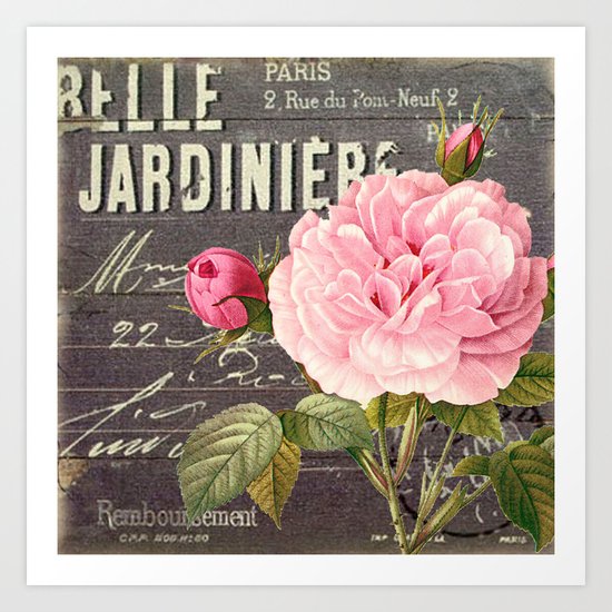 Vintage roses #1 Art Print