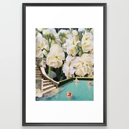 Floating Under Flowers Framed Art Print