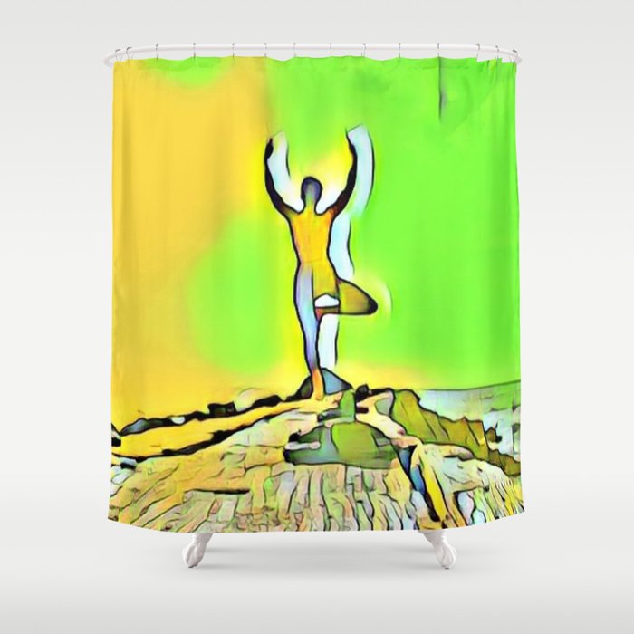 Woman Doing Yoga 8 Shower Curtain