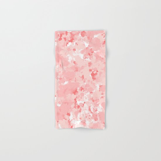 Grace - watercolor modern minimal abstract painting pink pastel office decor Hand & Bath Towel