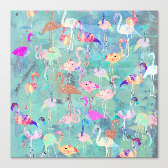 Flamingo Party Canvas Print