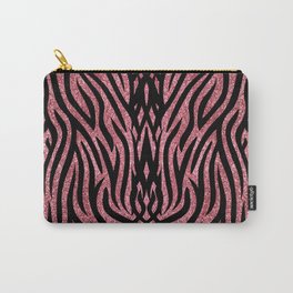 Pink Glitter Zebra Carry-All Pouch