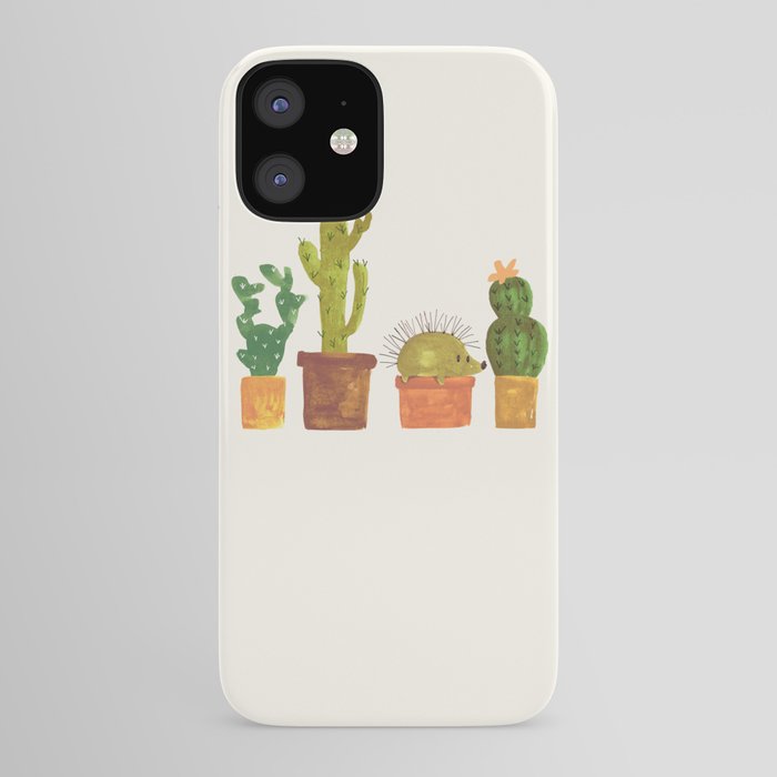 Hedgehog and Cactus (incognito) iPhone Case