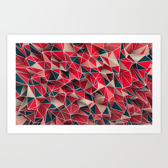 Abstract Red Art Print