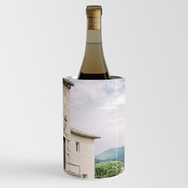 French house with mountain view | Travel photography in an old village in France photo art print Wine Chiller