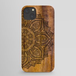 Mandala on Wood iPhone Case