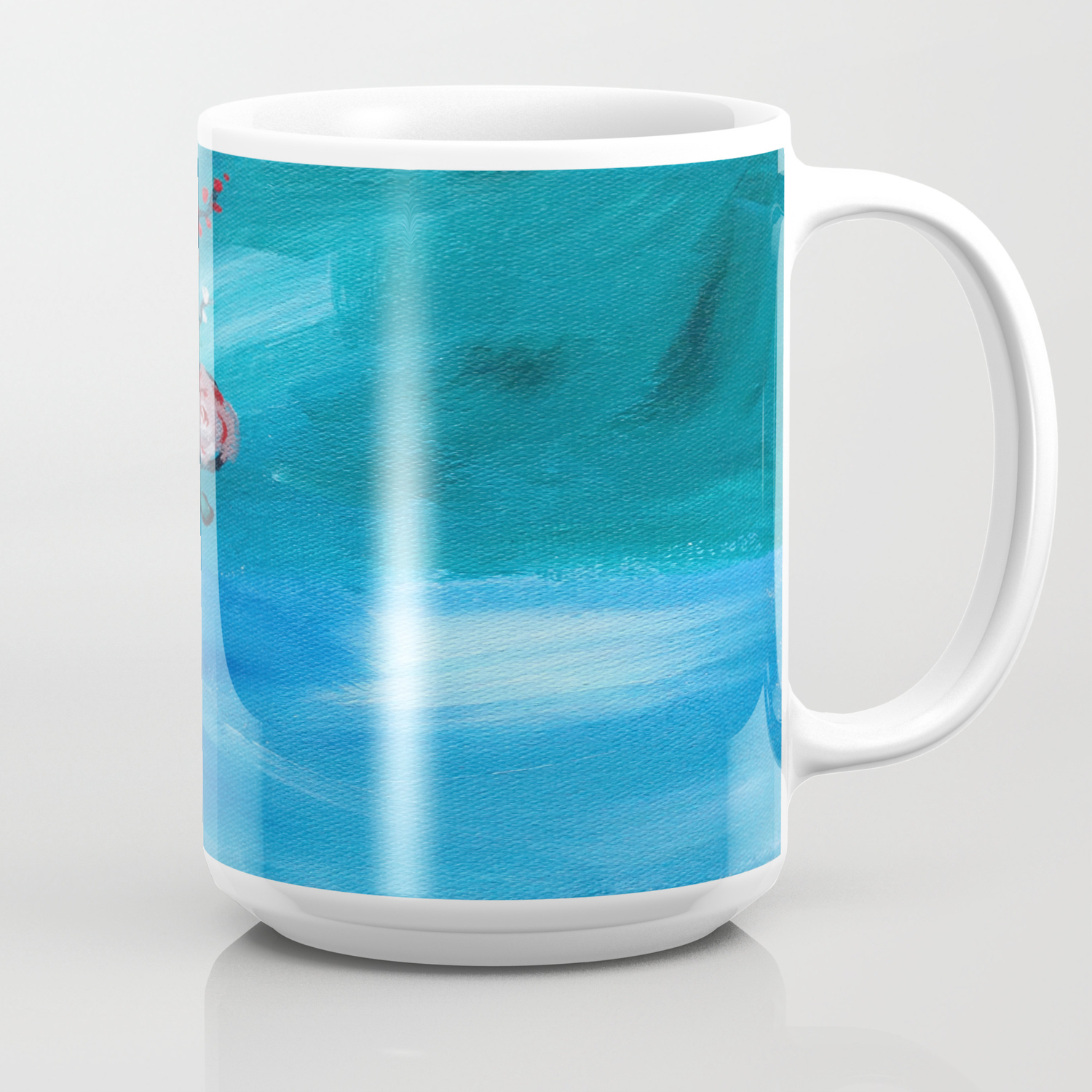 Beautiful Flowers In Vase Painting On Canvas Coffee Mug By