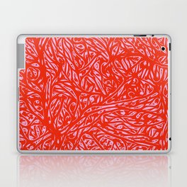 Summer Red Saffron - Abstract Botanical Nature Laptop Skin