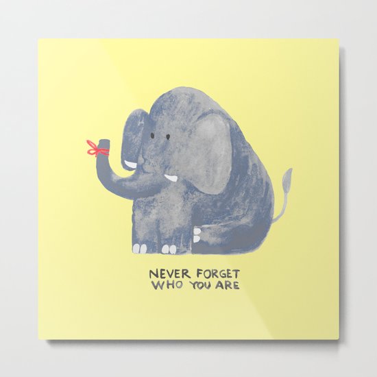 Elephant never forgets Metal Print