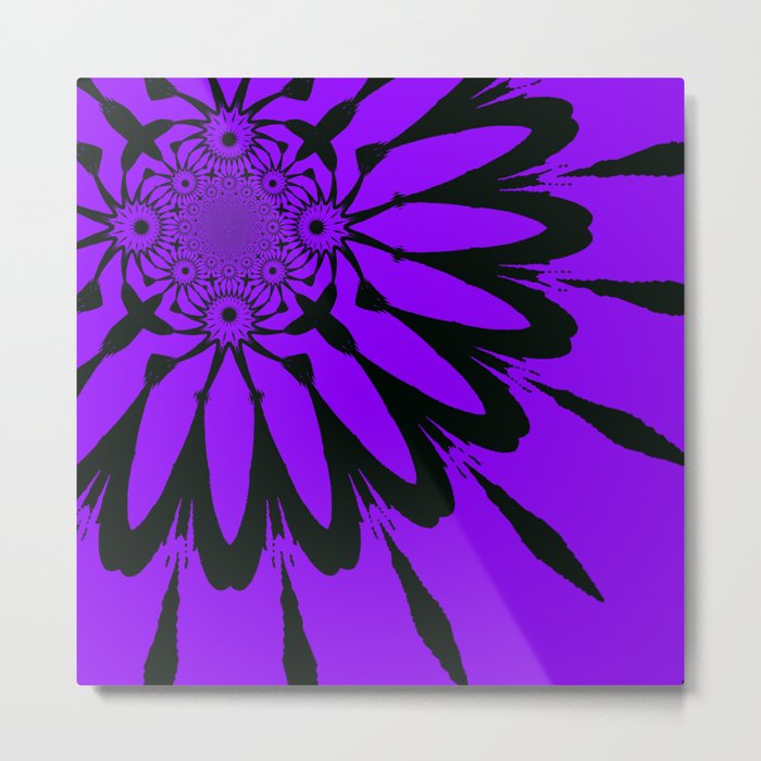 The Modern Flower Purple Metal Print