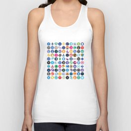 Crypto Icons Mosaic Square | Bitcoin, Ethereum, Solana, Cardano, SHIB Unisex Tank Top