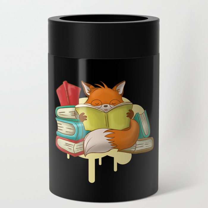 Fox Book Reading Books Can Cooler